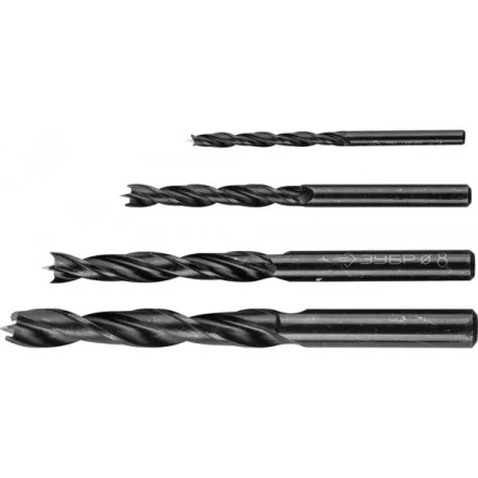 ЗУБР. Набор сверл по дереву, 4шт, 4-6-8-10 мм 29421-H4 купить в Нефтеюганске