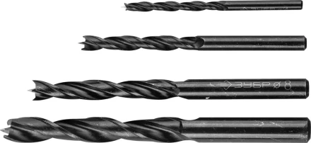 ЗУБР. Набор сверл по дереву, 4шт, 4-6-8-10 мм 29421-H4 купить в Нефтеюганске