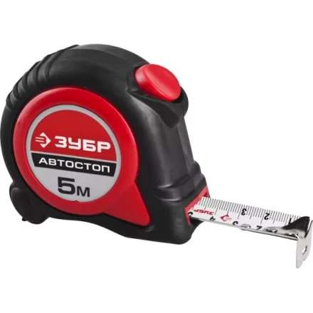 Рулетка ЗУБР &quot;МАСТЕР&quot;, двухкомпонентный корпус, автостоп, 5м/25мм 34052-05-25 купить в Нефтеюганске