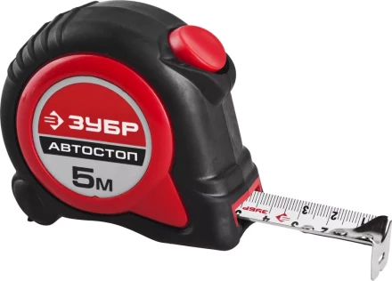 Рулетка ЗУБР &quot;МАСТЕР&quot;, двухкомпонентный корпус, автостоп, 5м/25мм 34052-05-25 купить в Нефтеюганске