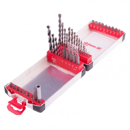 Набор сверл комбинированный сверла по металлу 1-6 мм бетону 4-8 мм дереву 3-8 мм биты 22 шт адаптер 44 предмета Pro Matrix 725644 купить в Нефтеюганске