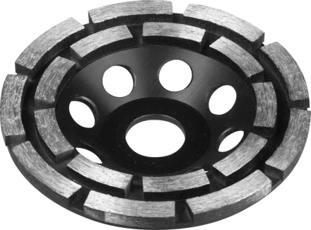 Чашка ЗУБР алмазная сегментная двухрядная, высота 22,2мм, 125мм 33372-125 купить в Нефтеюганске