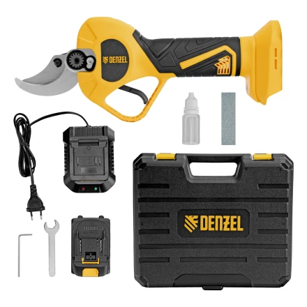 Секатор аккумуляторный, бесщет., CP-40BL, Li-Ion, 20 В, лезвия SK5 // Denzel 59438 купить в Нефтеюганске