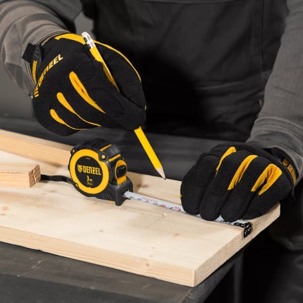 Рулетка Denzel 3м х 16мм, автоматич. фиксац., нейлон. покрытие, магнит. зацеп, двухстор. разметка, 31520 купить в Нефтеюганске