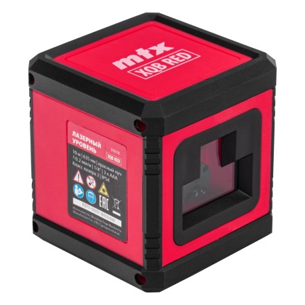 Лазерный уровень MTX XQB RED Basic SET, 10 м, красный луч, батарейки, резьба 1/4&quot; 35018 купить в Нефтеюганске