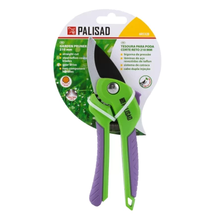 Секатор прямого реза Palisad, 210 мм, шестеренный привод, двухкомпонентные рукоятки, 605328 купить в Нефтеюганске