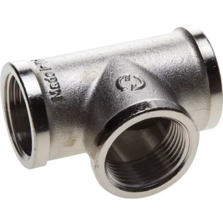 Тройник GENERAL FITTINGS никелированная латунь, г/г/г, 3/4&quot; 51052-3/4 купить в Нефтеюганске