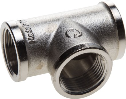 Тройник GENERAL FITTINGS никелированная латунь, г/г/г, 3/4&quot; 51052-3/4 купить в Нефтеюганске