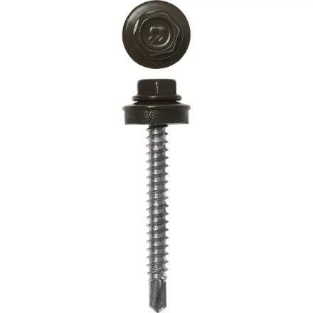 Саморезы ЗУБР окраш., RAL 8028 земел.-коричн., для крепл. кров. матер. к дерев. обреш., 4.8x70мм, 160шт 4-300315-48-070-8028 купить в Нефтеюганске