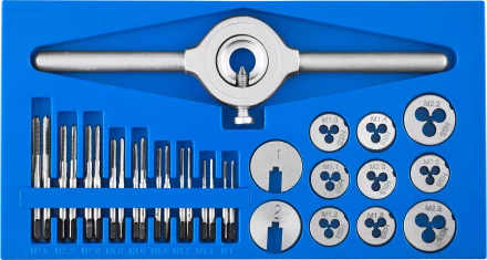 Набор метчиков и плашек малых размеров 31 предмет серия ПРОФЕССИОНАЛ купить в Нефтеюганске