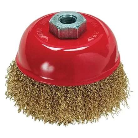 Щетка для УШМ, 125 мм, М14, "чашка", латунированная витая проволока  MATRIX 74606 купить в Нефтеюганске