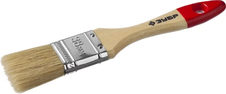Кисть плоская  ЗУБР &quot;УНИВЕРСАЛ-МАСТЕР&quot;, натуральная щетина, деревянная ручка, 38мм 4-01003-038 купить в Нефтеюганске