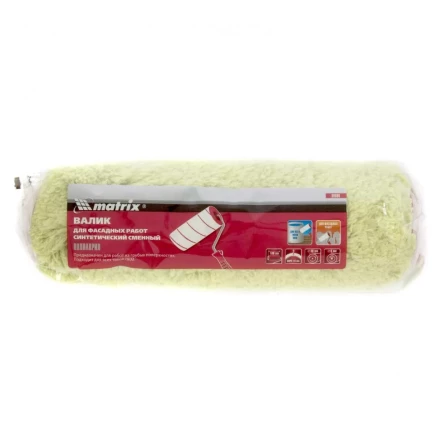 Валик сменный для Фасадных работ синтетич 180 мм ворс 18 мм D 40 мм D ручки 6 мм полиакрил Matrix 80896 купить в Нефтеюганске