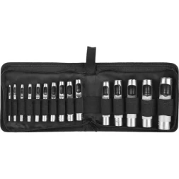 Набор ЗУБР "МАСТЕР": Пробойники для кожи, 3-25мм, 15шт 22949-H15