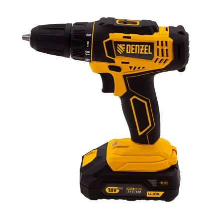 Дрель-шуруповерт аккумуляторная Denzel 26115, CDL-18-01CB, Li-Ion, 18 В, 1 аккумулятор купить в Нефтеюганске