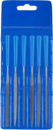 Набор ЗУБР &quot;ЭКСПЕРТ&quot;: Надфили, пластмассовая ручка, насечка 2 = Бархатная, с чехлом, 100мм, 6шт 16022-2-H6 купить в Нефтеюганске