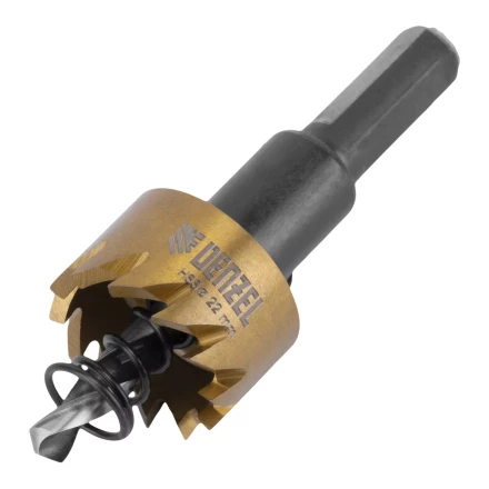 Коронка по металлу HSS, 22 мм, нитридтитановое покрытие Denzel 724103 купить в Нефтеюганске