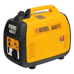 Генератор инверторный Denzel GT-1200iS, 1.2 кВт, 230 В, бак 2.4 л, закрытый корпус, ручной старт