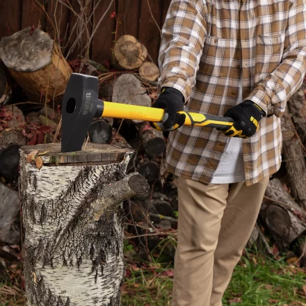 Колун-кувалда 4000 г Denzel 21852, кованая, фибергласовая  рукоятка c TPR покрытием, 880 мм купить в Нефтеюганске