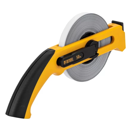 Рулетка геодезическая 50 м х 13 мм Denzel 31492, открытый корпус, металлическая лента купить в Нефтеюганске