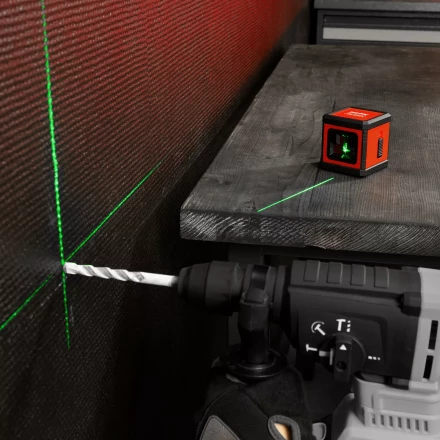 Лазерный уровень MTX XQB GREEN Basic SET, 20 м, зеленый луч, батарейки, резьба 1/4&quot; 35019 купить в Нефтеюганске