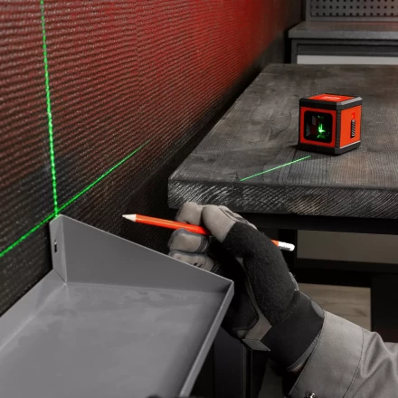 Лазерный уровень MTX XQB GREEN Basic SET, 20 м, зеленый луч, батарейки, резьба 1/4&quot; 35019 купить в Нефтеюганске