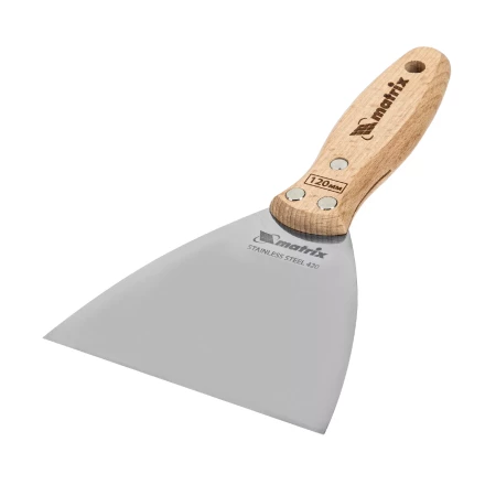 Шпательная лопатка из нержавеющей стали Matrix, 120 мм, буковая рукоятка, EFP 85618 купить в Нефтеюганске