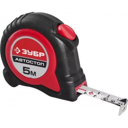 Рулетка ЗУБР &quot;МАСТЕР&quot;, двухкомпонентный корпус, автостоп, 5м/19мм 34052-05-19 купить в Нефтеюганске