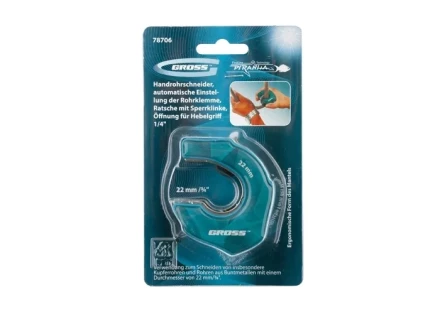 Труборез ладонный &quot;PIRANHA&quot; 22 мм (3/4&quot;) автоматическая регулировка зажима трубы отверстие 1/4&quot; GROSS 78706 купить в Нефтеюганске