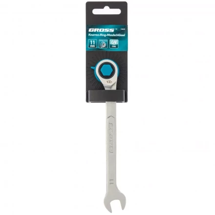 Ключ комбинированный трещоточный 11 мм количество зубьев 100 Gross 14849 купить в Нефтеюганске