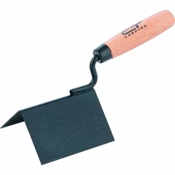 Кельма угловая, 110 х 75 х 75 мм, стальная, для внешних углов, буковая ручка  СИБРТЕХ 86313 купить в Нефтеюганске