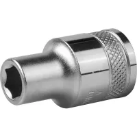 Торцовая головка KRAFTOOL "INDUSTRIE QUALITAT", Cr-V, FLANK, хромосатинированная, 1/2", 8 мм 27805-08_z01