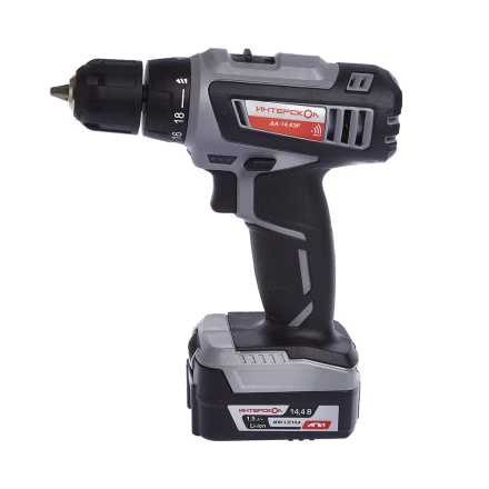 Аккумуляторная дрель-шуруповерт ИНТЕРСКОЛ ДА-14,4ЭР Li-ion АПИ (2 х 1,5Ач) купить в Нефтеюганске