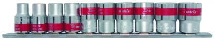 Набор универсальных торцевых головок 1/4&quot;, Spline, CrV, 10шт., 4-13мм Matrix 13599 купить в Нефтеюганске