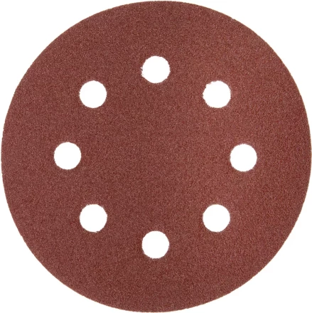 Круг шлифовальный ЗУБР &quot;МАСТЕР&quot; универсальный, из абразивной бумаги на велкро основе, 8 отверстий, Р120, 125мм, 5шт 35562-125-120 купить в Нефтеюганске
