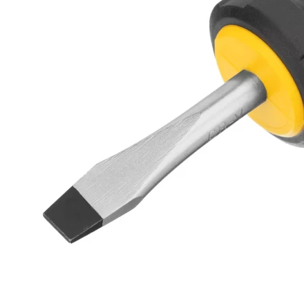 Отвертка SL6x38 мм, CrV, трехкомпонентная рукоятка Denzel 12201 купить в Нефтеюганске