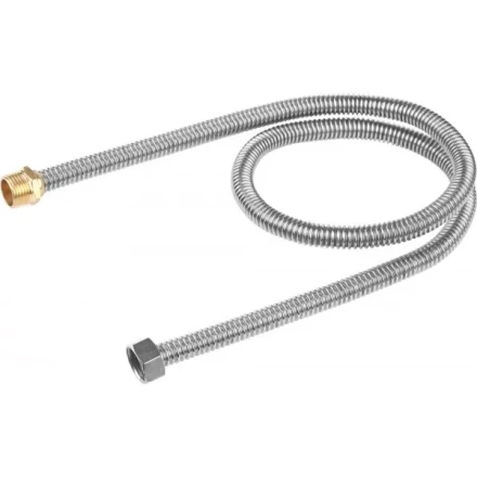 Подводка ЗУБР "ЭКСПЕРТ" сильфонная из нержавеющей стали, для воды, г/ш  (гайка-штуцер), 1/2", 1,0м 51011-G/S-100 купить в Нефтеюганске
