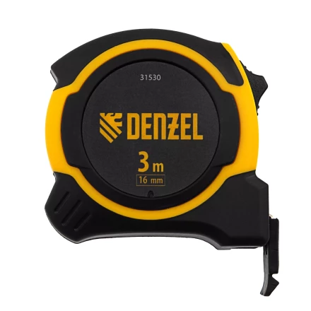 Рулетка Denzel 3м х 16мм, двухкомп. корпус, магнитный обрезиненный зацеп, 31530 купить в Нефтеюганске