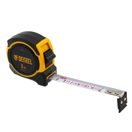 Рулетка Denzel 3м х 16мм, двухкомп. корпус, магнитный обрезиненный зацеп, 31530 купить в Нефтеюганске