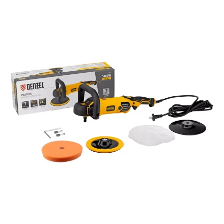 Машина полировальная Denzel CP-180, 1400 Вт, 180 мм, 0-3000 об/мин 27701 купить в Нефтеюганске