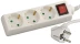 Удлинитель СВЕТОЗАР электрический с заземлением, выключателем, евро, с защитными шторками, 3 гнезда, 3м SV-55035-3 купить в Нефтеюганске