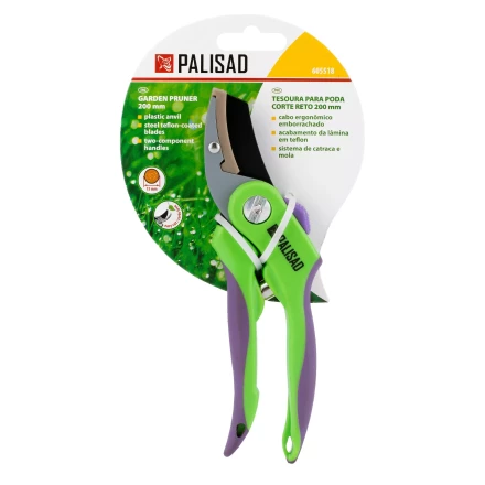 Секатор с наковальней Palisad, 200 мм, двухкомпонентные рукоятки, 605518 купить в Нефтеюганске