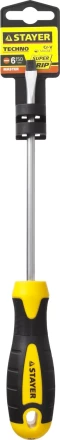 Отвертка STAYER &quot;MASTER&quot; &quot;ТECHNO&quot;, двухкомпонентная рукоятка, магнитный наконечник, Cr-V, SL6,0x150мм 2507-06-15_z02 купить в Нефтеюганске