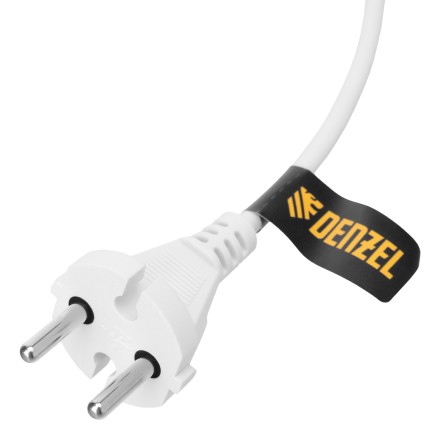 Шнур сетевой Denzel Energy Series, ПВС, 1,5 м, 2 x 1 мм, с неразборной вилкой, белый, 3 м, 37660 купить в Нефтеюганске
