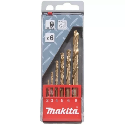Набор сверл по металлу HSS-Tin Makita, D-43555, 6 шт купить в Нефтеюганске