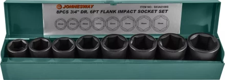 Набор головок торцевых ударных 3/4&quot;DR 26-38мм 8предметов Jonnesway S03A6108S 48531 купить в Нефтеюганске