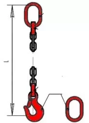 Строп цепной одноветвевой 1СЦ 12.5 т  L=2 м  8 кл купить в Нефтеюганске