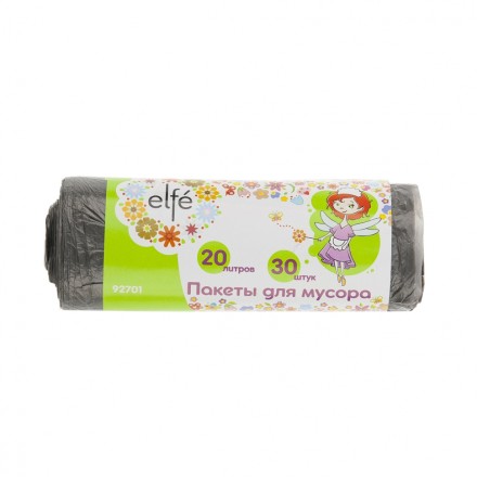 Пакеты для мусора 20 л 30 шт серые Elfe 92701 купить в Нефтеюганске
