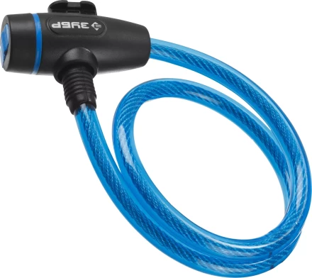 Замок ЗУБР &quot;ПРОФЕССИОНАЛ&quot;, тросовый, 3 ключа в комплекте, длина троса 650мм, d 10мм 37261-65_z01 купить в Нефтеюганске