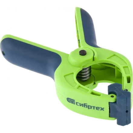 Струбцина клещеобразная 1-5/8 пластиковый корпус двухкомпонентные рукоятки усиленная пружина 42 мм Сибртех 20784 купить в Нефтеюганске